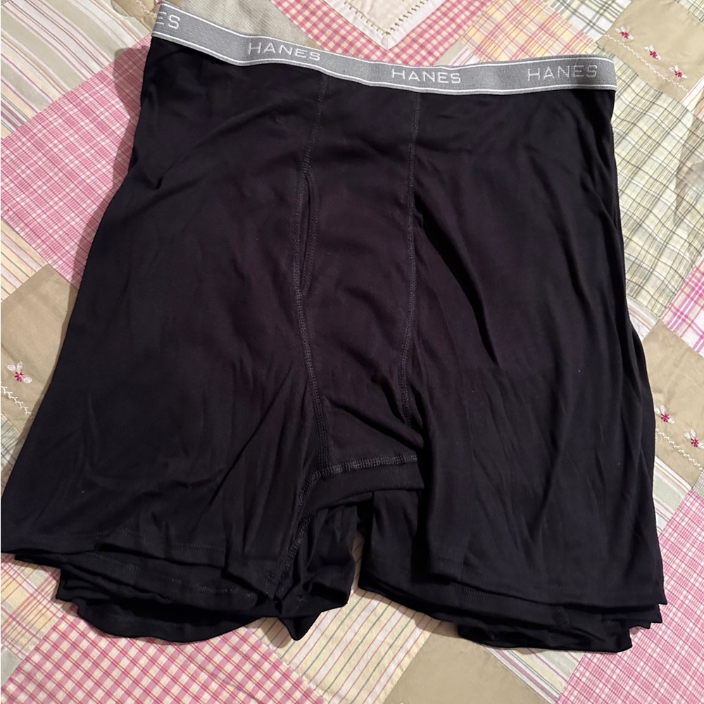 Hanes Men's‎ Black Boxer Briefs Size 2XL 6 pack